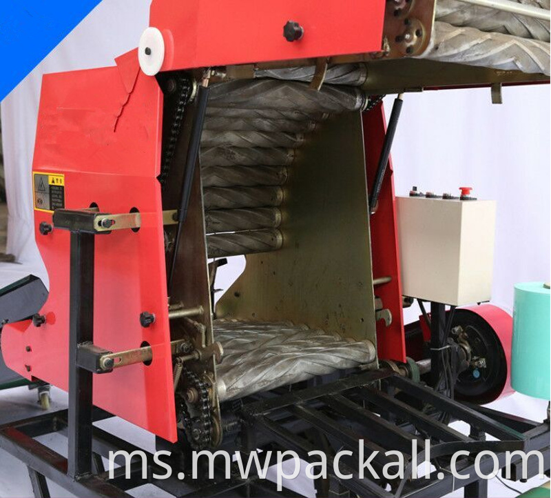 Diesel Corn Silage Wrapping Mini Round Hay Baler Machine untuk Ladang Tenusu